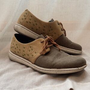 Justin Ladies Cac-Tie Tan Khaki Lace-Up Shoes JL142 size 11